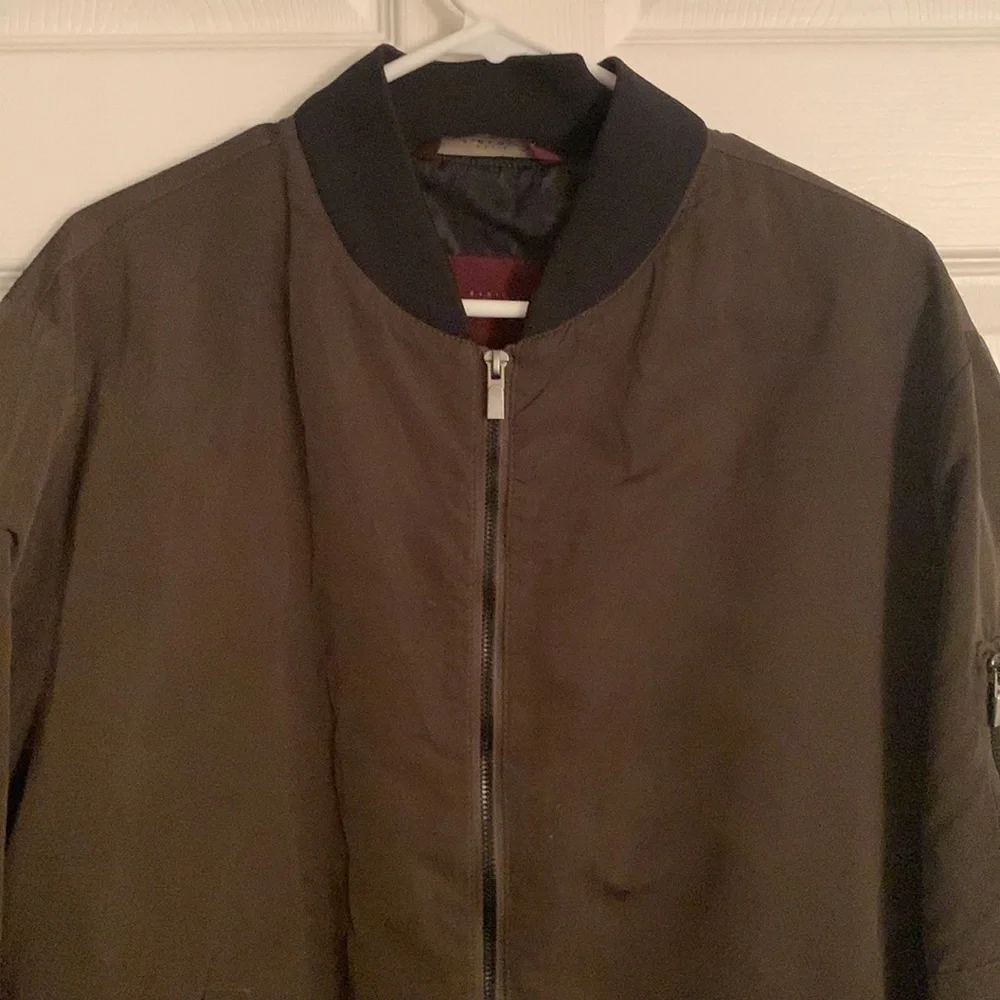 Zara Man Brown Zip Up Jacket/Coat Size XXL